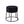 Pouf Petra noir — hauteur d'assise de 47 cm