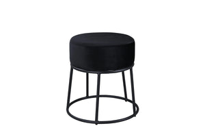 Pouf Petra noir — hauteur d'assise de 47 cm
