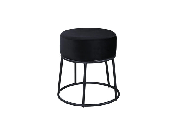Pouf Petra 46 cm — teddy noir, une vraie assise en plus