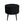 Pouf Pot noir — piètement acier évasé