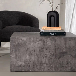 Table basse York 80 x 60 cm en MDF décor marbre