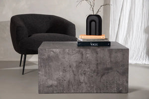 Table basse York 80 x 60 cm en MDF décor marbre