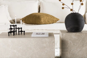 Table basse York 40 x 40 cm beige — Venture Design
