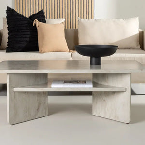 Table basse Ålesund 120 x 60 cm en MDF décor marbre