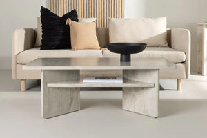 Table basse Ålesund 120 x 60 cm en MDF décor marbre