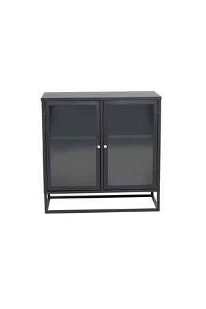 Buffet vitrine Bakal 85 x 40 x 85 cm, design industriel pour salle à manger