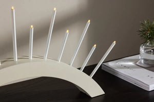 Chandelier de l'Avent Björnrike en MDF blanchi, 55 cm