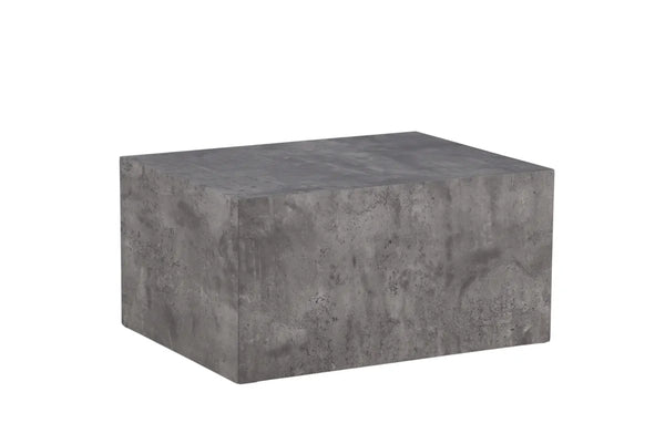 Table basse York 80 x 60 cm — effet marbre gris foncé