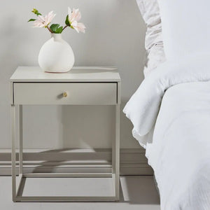 Table de chevet Bakal 43 x 41 x 50 cm en acier