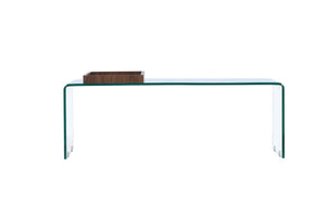 Table basse Telemark transparente — plateau en verre pour un effet de légèreté