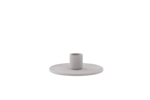 Bougeoir Dian gris mat — forme pleine et mate
