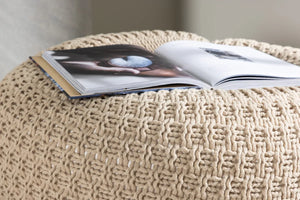 Pouf Sam en polyester, Ø 45 cm