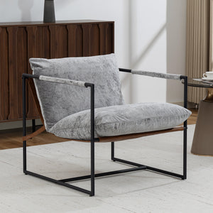 Fauteuil d'appoint rembourré, assise confort salon - Fauteuil