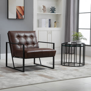 Fauteuil Chesterfield relax capitonné de salon - Fauteuil