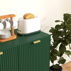 Buffet cuisine meuble de rangement avec 2 portes étagère réglable pieds métalliques surélevés 80 x 40 x 80 cm vert olive