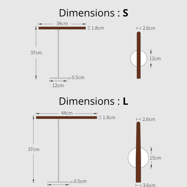 Lampe de table en bois 360 ° magnétique BB'art meuble & déco