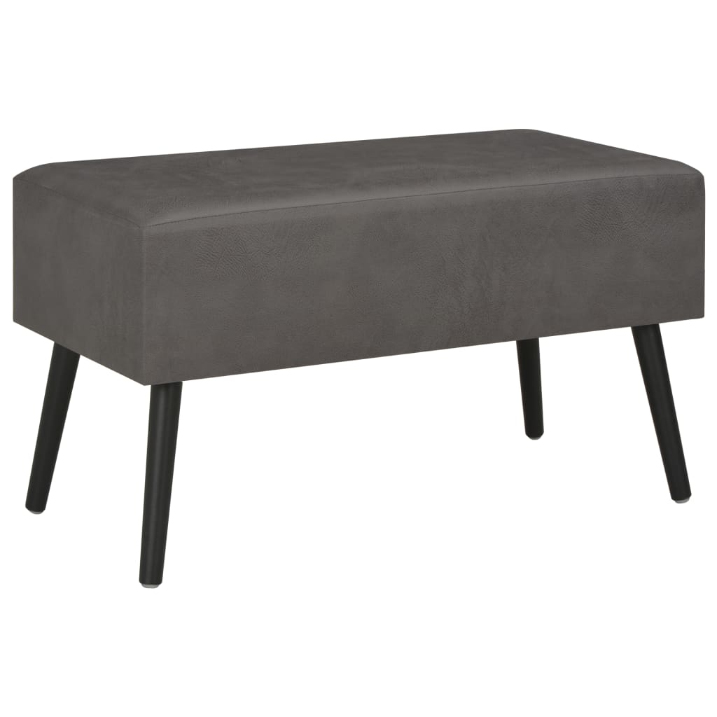 Table basse Gris 80x40x46 cm Similicuir