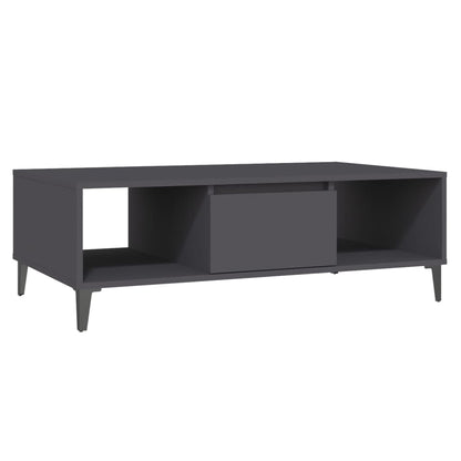 Table basse gris 103,5x60x35 cm bois d'ingénierie
