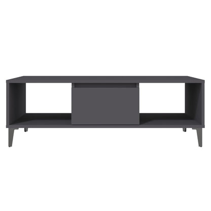 Table basse gris 103,5x60x35 cm bois d'ingénierie