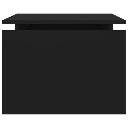 Table basse noir 68x50x38 cm bois d'ingénierie