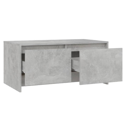 Table basse gris béton 90x50x41,5 cm bois d'ingénierie