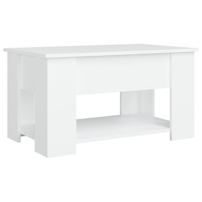 Table basse blanc 79x49x41 cm bois d'ingénierie
