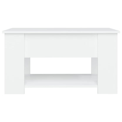 Table basse blanc 79x49x41 cm bois d'ingénierie