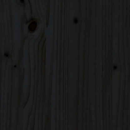 Table basse Noir 80x50x35,5 cm Bois massif de pin