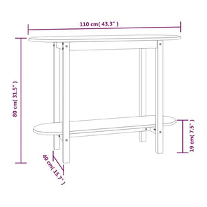 console 110x40x80 cm Bois massif vidaXL