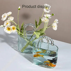 Vase en verre transparent créatif décoration sac a main - BB'art meuble & déco