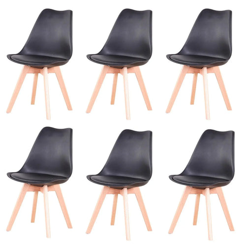 Ensemble de 6 chaises de salle à manger style nordique