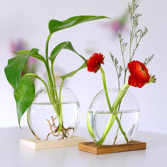Vase en verre Minimaliste sur socle Minimaliste - BB'art meuble & déco
