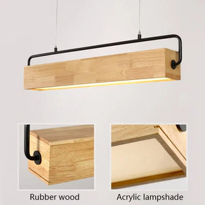 Lampes suspendues nordiques en bois à LED, lampes suspendues modernes BB'art meuble & déco