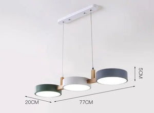 Suspension LED suspendu au design nordique moderne simpliste, en bois et métal BB'art meuble & déco