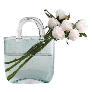 Vase en verre transparent créatif décoration sac a main - BB'art meuble & déco
