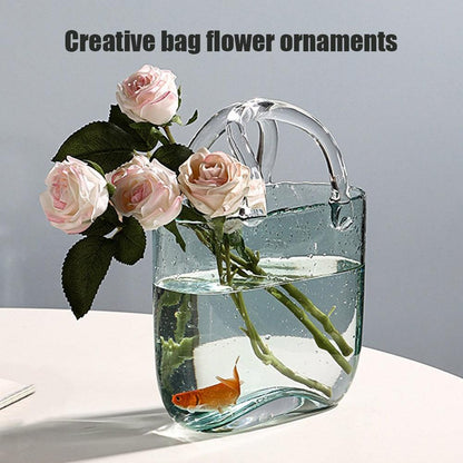 Vase en verre transparent créatif décoration sac a main - BB'art meuble & déco