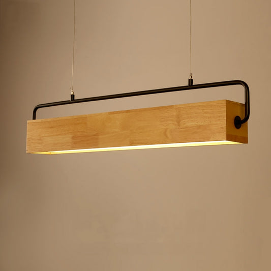 Lampes suspendues nordiques en bois à LED, lampes suspendues modernes