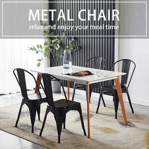 Ensemble de 4 Chaises en Metal Industriel BB'art meuble & déco