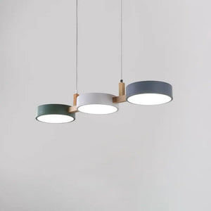 Suspension LED suspendu au design nordique moderne simpliste, en bois et métal BB'art meuble & déco