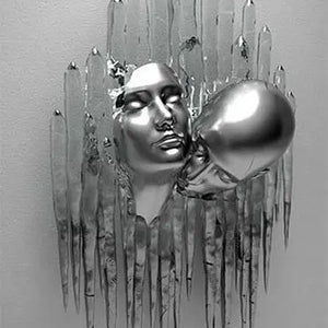 Toile Peinture "Statue en métal" :  aux Effets Visuels Exceptionnels - modèle 1 BB'art meuble & déco