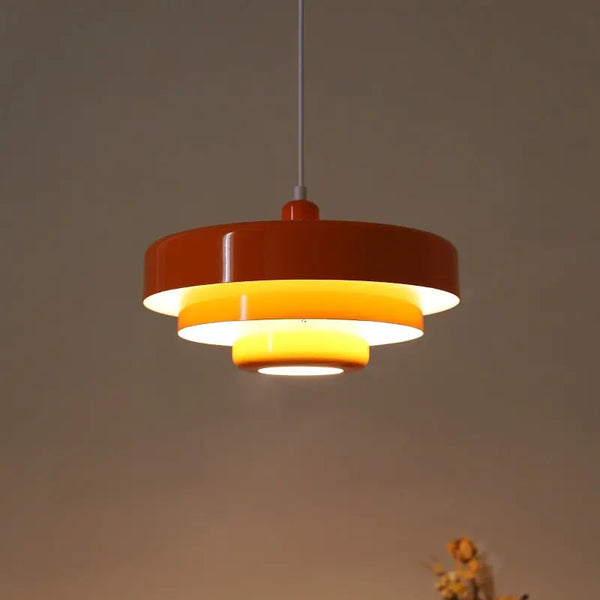 Suspension DANOIS rétro - Orange, blanc et vert BB'art meuble & déco