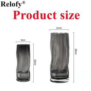 Household Large Creative Glass Flower Vase Sunflower Tulip  Rose Vases Flower Growers Family Living Room Table Decoration Crafts - BB'art meuble & déco