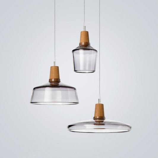 Lampe suspendue moderne et simple en verre transparent