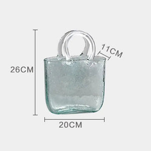 Vase en verre transparent créatif décoration sac a main - BB'art meuble & déco