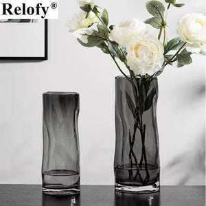 Household Large Creative Glass Flower Vase Sunflower Tulip  Rose Vases Flower Growers Family Living Room Table Decoration Crafts - BB'art meuble & déco