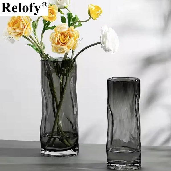 Household Large Creative Glass Flower Vase Sunflower Tulip  Rose Vases Flower Growers Family Living Room Table Decoration Crafts - BB'art meuble & déco