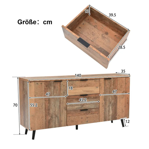 Meuble tv ou buffet bas indus RUSTIC BB'art meuble & déco