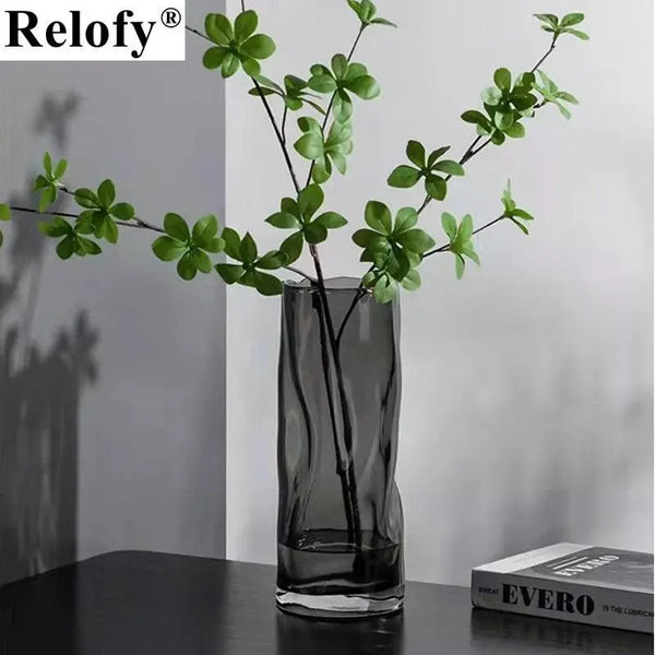 Household Large Creative Glass Flower Vase Sunflower Tulip  Rose Vases Flower Growers Family Living Room Table Decoration Crafts - BB'art meuble & déco