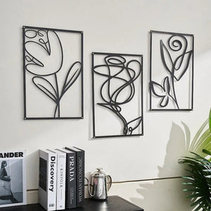 3pcs Nordic Home Wall Decor Metal Gold Wall Stickers Luxury Wall Hanging Decor Room Accessories Decorative Modern Wall Ledge - BB'art meuble & déco