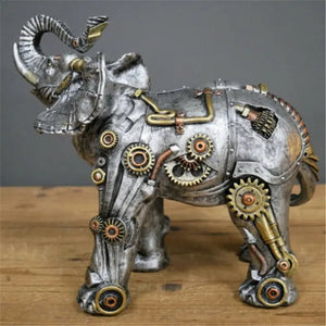 Statue de chien Punk mécanique en résine, artisanal, Design Steampunk BB'art meuble & déco